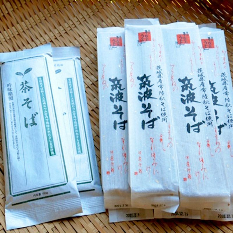 常陸秋そば使用　筑波そば・茶そば詰合